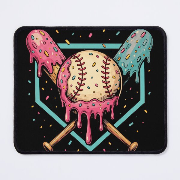 Item preview, Sweet Melting Baseball And Crossed Bats With Colorful Sprinkles designed and sold by Vermanartist.