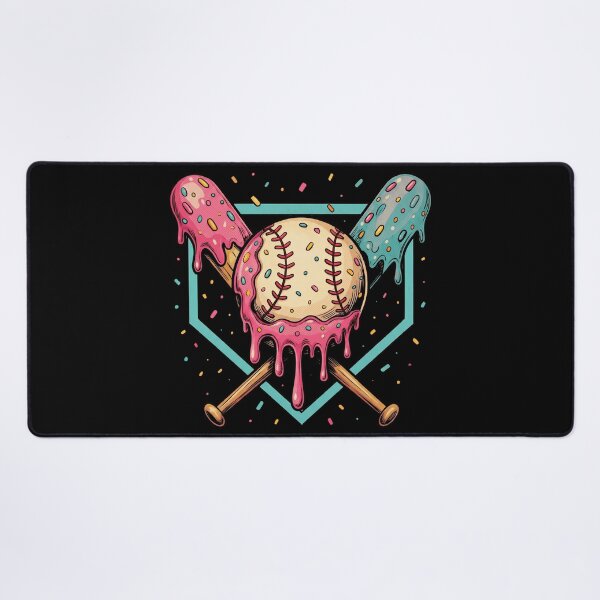 Item preview, Sweet Melting Baseball And Crossed Bats With Colorful Sprinkles designed and sold by Vermanartist.