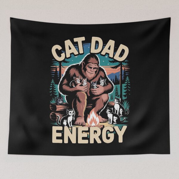 Item preview, Cat Dad Energy Funny Cat Dad Gift Father's Day designed and sold by Say It With Ink.