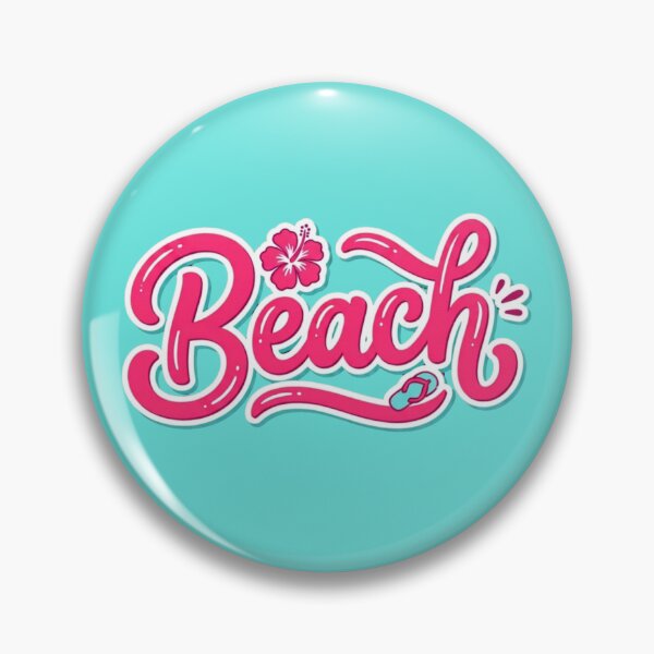 Item preview, Beach Girls Trip Gift for Best Friends | Summer Bachelorette Party Souvenir | Hot Pink Bold "Beach" Script Hibiscus designed and sold by Covent Vaughn.