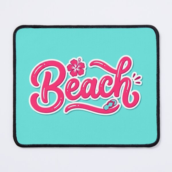 Item preview, Beach Girls Trip Gift for Best Friends | Summer Bachelorette Party Souvenir | Hot Pink Bold "Beach" Script Hibiscus designed and sold by Covent Vaughn.