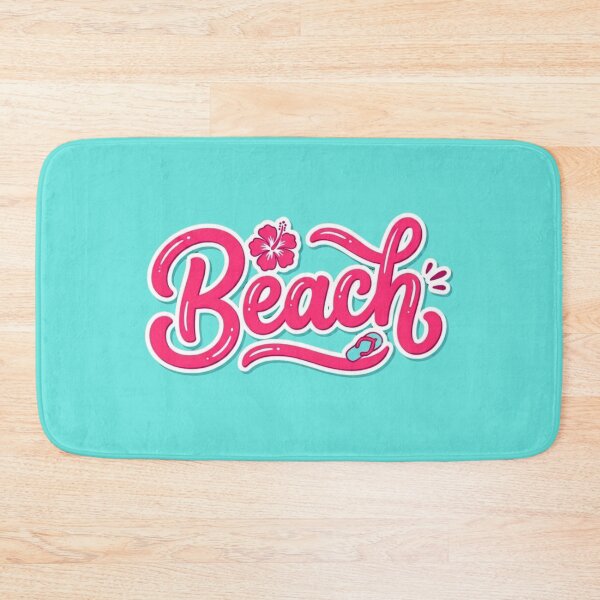Item preview, Beach Girls Trip Gift for Best Friends | Summer Bachelorette Party Souvenir | Hot Pink Bold "Beach" Script Hibiscus designed and sold by Covent Vaughn.
