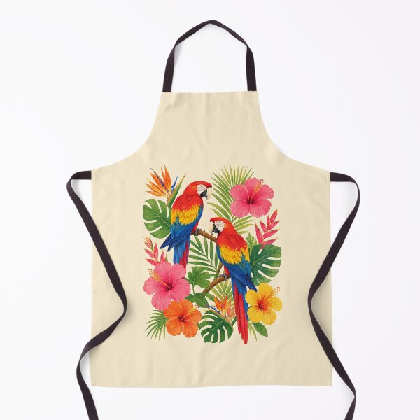Item preview, Tropical Macaw Paradise – Colorful Floral Jungle Illustration designed and sold by Islabonita..