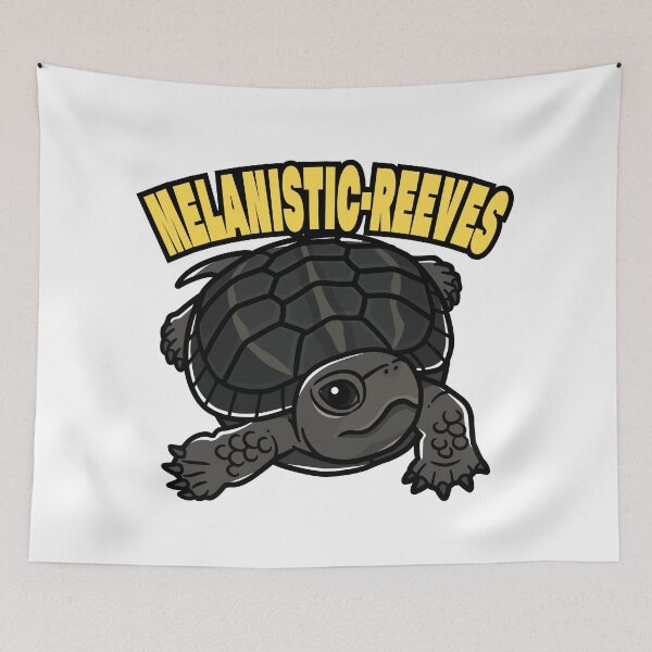 Item preview, Melanistic Reeves Turtle Japanese Pop Art designed and sold by Rie-TortoTurtle.