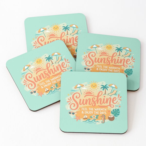 Item preview, Summer Optimist Gift for Friends & Family | Warm Weather Birthday Present | "Sunshine Feel the Warmth & Enjoy the Days" Beach Scene designed and sold by Covent Vaughn.