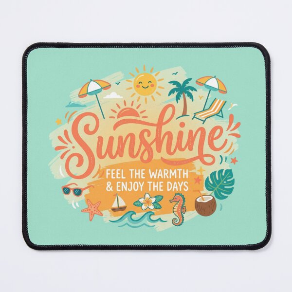 Item preview, Summer Optimist Gift for Friends & Family | Warm Weather Birthday Present | "Sunshine Feel the Warmth & Enjoy the Days" Beach Scene designed and sold by Covent Vaughn.