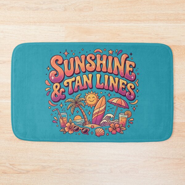 Item preview, Beach Vacation Gift for Sun-Seekers | Summer Break Surf Trip Souvenir | Retro Groovy "Sunshine & Tan Lines" Surf Scene designed and sold by Covent Vaughn.