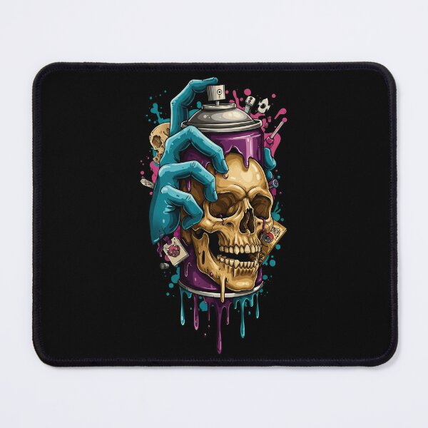 Item preview, Melting Skull Graffiti Spray Paint Can Urban Street Art designed and sold by Vermanartist.