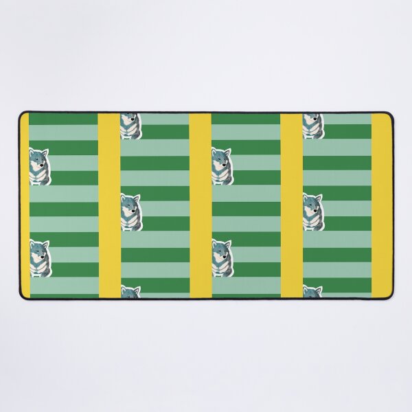 Item preview, 80's vibes colors (green, yellow) with blue Shiba Inu designed and sold by ShibaCruise-On.