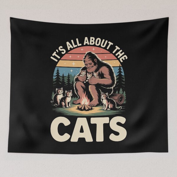 Item preview, It's All About The Cats Funny Cat Lover Gift Cat Life designed and sold by Say It With Ink.