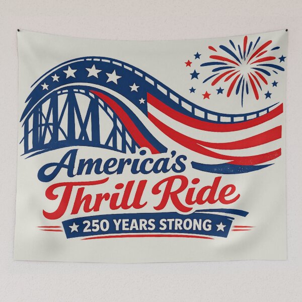 Item preview, America’s Thrill Ride – 250 Years Strong Patriotic Coaster designed and sold by Coaster Culture Industries.