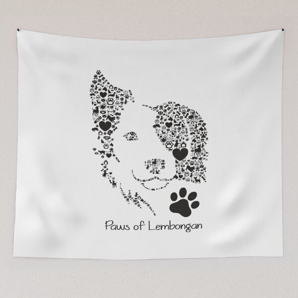 Item preview, PAWS of Lembongan - Animal Rescue Tee - Border Collie - BK designed and sold by maroosh2026.