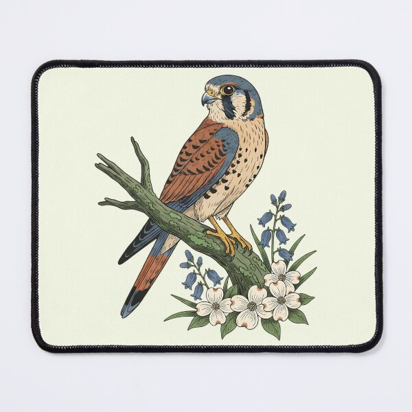 Item preview, Botanical American Kestrel Floral Nature Design designed and sold by BirdsnStuff.