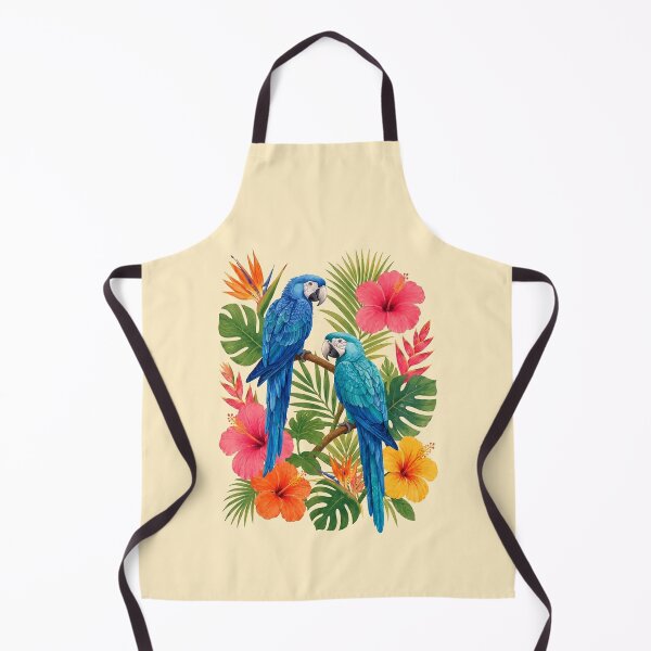 Item preview, Blue Macaw Tropical Illustration – Exotic Floral Paradise Art designed and sold by Islabonita..