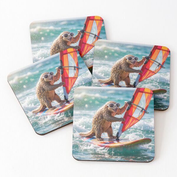 Item preview, Windsurfin' Pangolin designed and sold by Tridentulus.