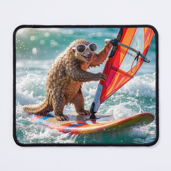 Item preview, Windsurfin' Pangolin designed and sold by Tridentulus.