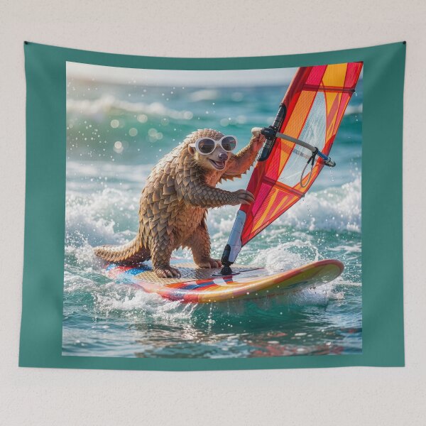 Item preview, Windsurfin' Pangolin designed and sold by Tridentulus.