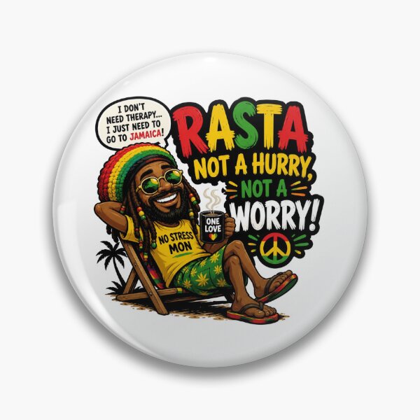 Item preview, Funny Jamaican Rasta - No Hurry No Worry - Jamaica Humor designed and sold by Myra365Art.