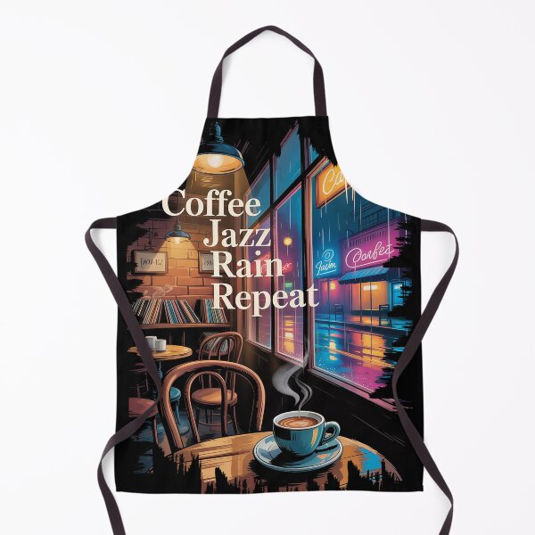 Item preview, Rainy Jazz Cafe Vintage Aesthetic Wall Art designed and sold by Mahilis.