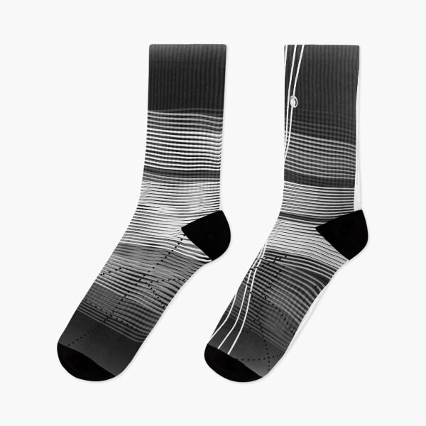 Item preview, Monochrome Orbit Lines – Abstract Minimalist Geometric Wave Art designed and sold by Moon-Petal.