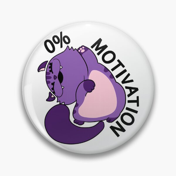 Item preview, Zero Percent Motivation Cat designed and sold by kidgenerationtk.