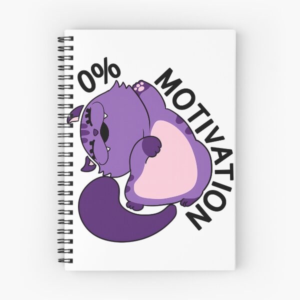 Item preview, Zero Percent Motivation Cat designed and sold by kidgenerationtk.