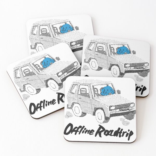 Item preview, Offline Roadtrip — Vintage Halftone 4x4 Adventure Tee designed and sold by Cataverse.