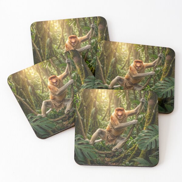 Item preview, Proboscis Monkey Swings from Vine to Vine designed and sold by Tridentulus.