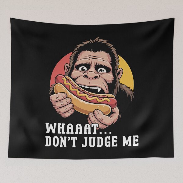 Item preview, Whaaat Don't Judge Me Funny Hot Dog Lover Gift BBQ Food designed and sold by Say It With Ink.