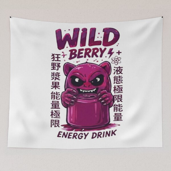 Item preview, Wild Berry Monster Energy Drink Illustration designed and sold by Ahmedsyde.