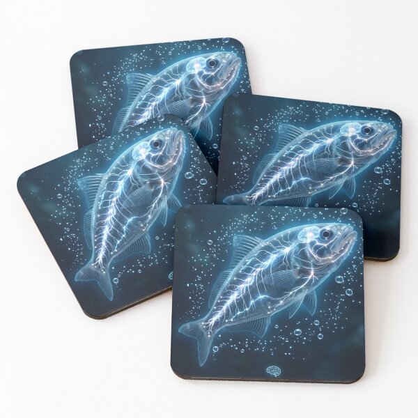 Item preview, Biopunk Deep Sea Fish - Glowing Neural Network designed and sold by KnzSHOPPING.