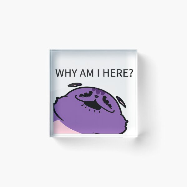 Item preview, Why Am I Here Funny Exhausted Cat Meme designed and sold by kidgenerationtk.