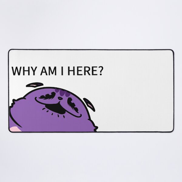 Item preview, Why Am I Here Funny Exhausted Cat Meme designed and sold by kidgenerationtk.