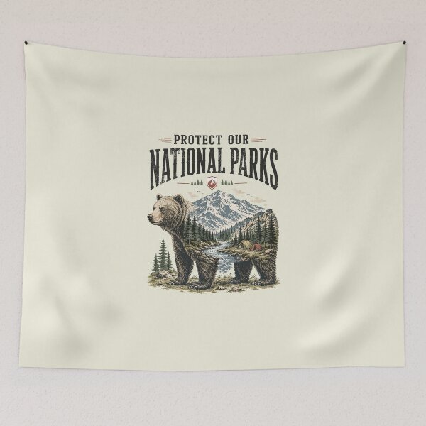 Item preview, National Parks Bear Graphic, Vintage Wildlife designed and sold by OndaLifeCo.