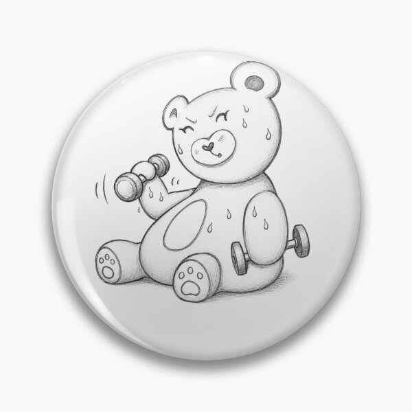 Item preview, Workout time teddy-white designed and sold by Twinkletoes52.