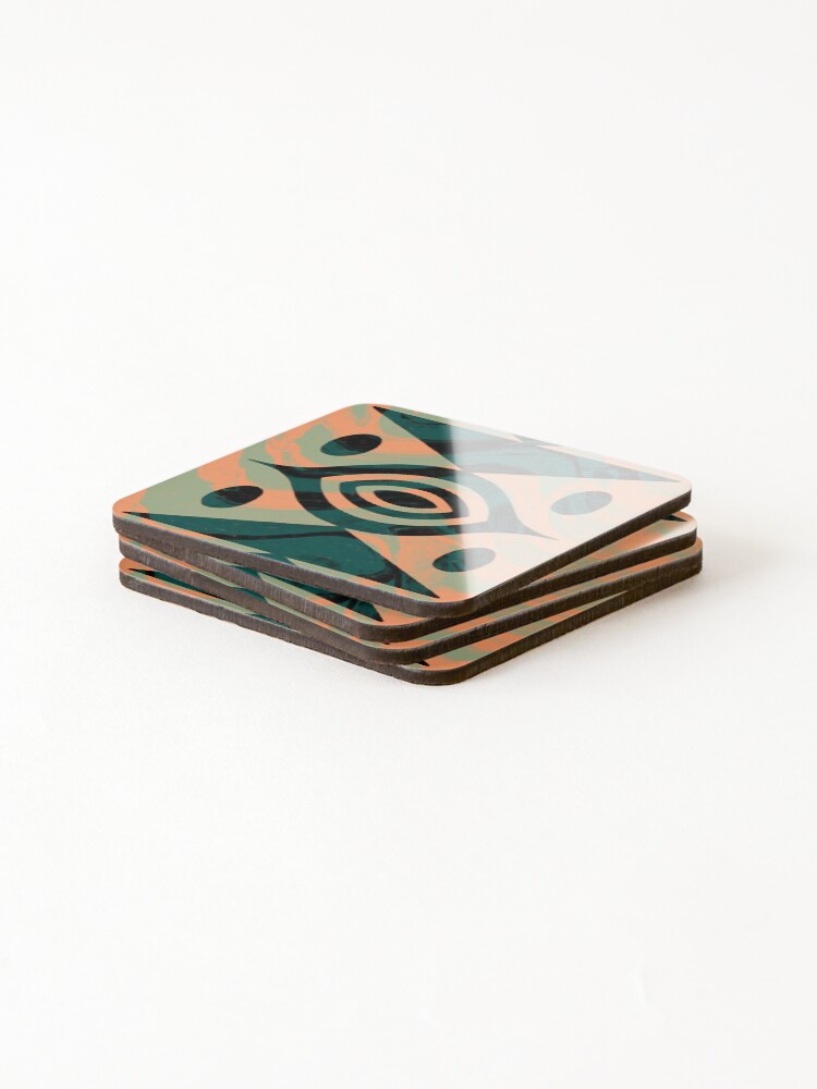 Thumbnail 4 of 5, Coasters (Set of 4), Geometric Pattern designed and sold by ViaARTfactory.