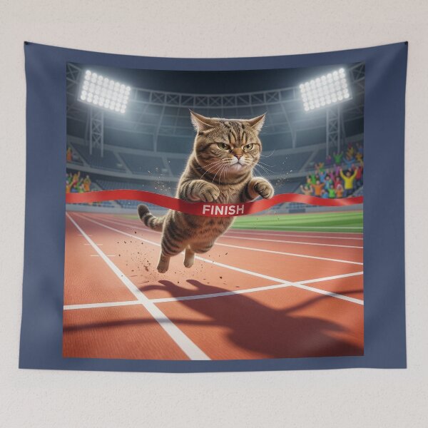 Item preview, Tabby Cat Wins the Race designed and sold by Tridentulus.