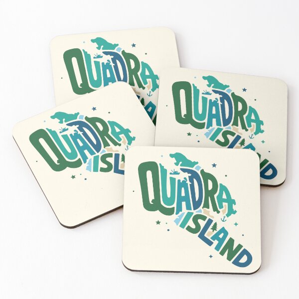 Item preview, Quadra Island British Columbia Typography Map Graphic designed and sold by Imaginationbeyond.