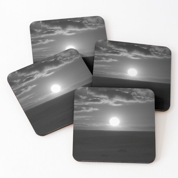Item preview, Dramatic Black and White Desert Sunset Over Sand Dunes designed and sold by EllDAV777.