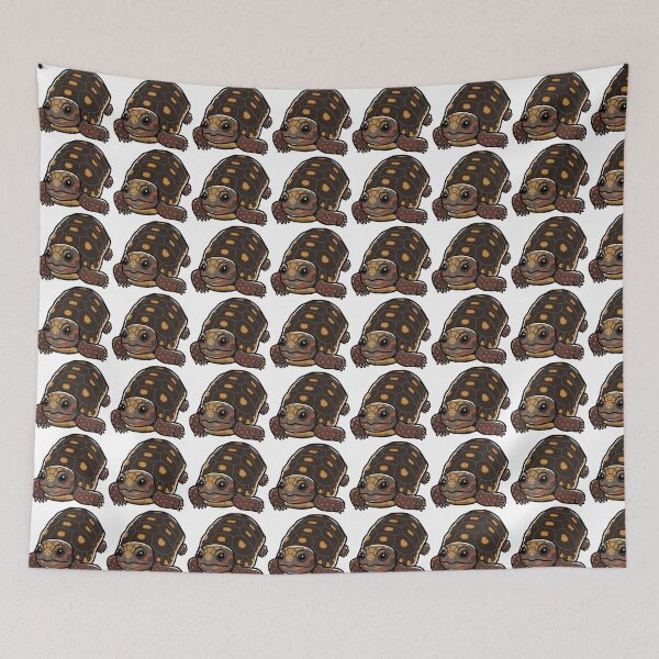 Item preview, Red-footed Tortoise Japanese Pop Art designed and sold by Rie-TortoTurtle.