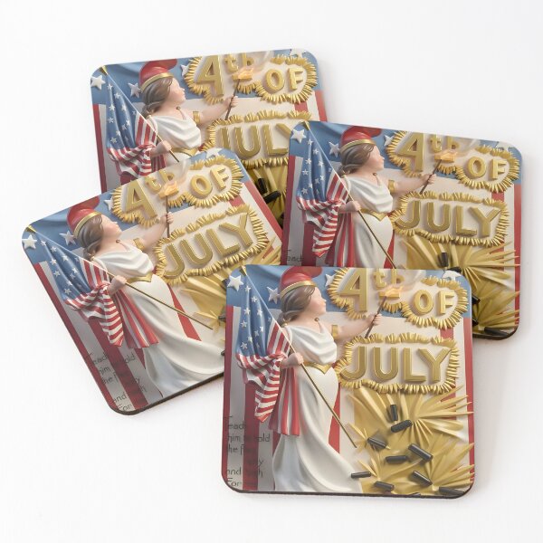 Item preview, Vintage 4th of July Greeting  designed and sold by Vicky Brago-Mitchell®.