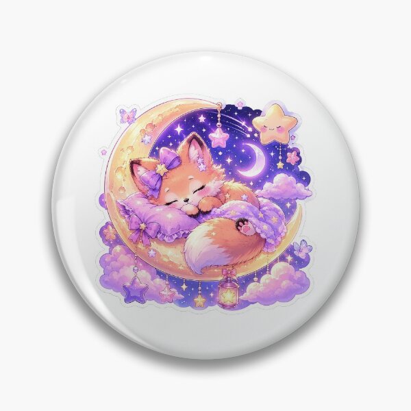 Item preview, Moon Fox Dreams Sticker designed and sold by blossomfun.