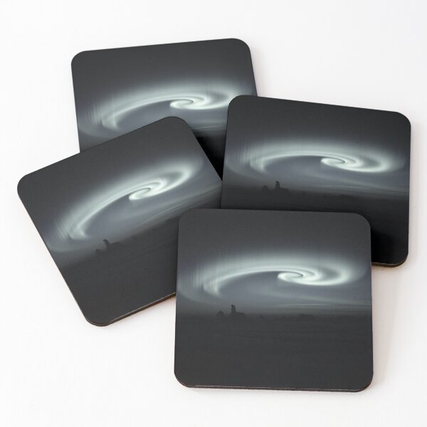Item preview, Ethereal Spiral Aurora Vortex Over Mystic Night Landscape designed and sold by EllDAV777.