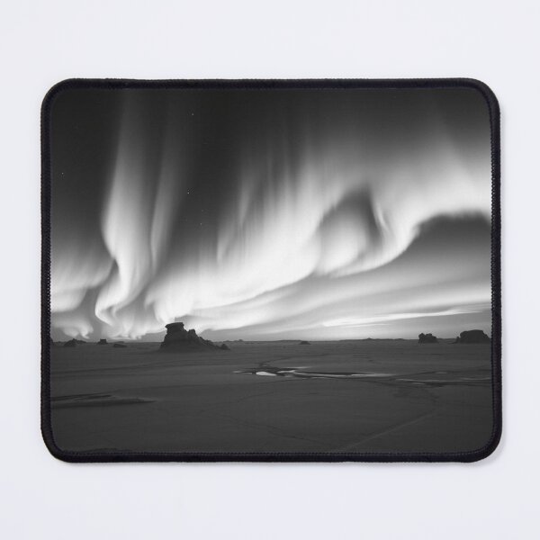 Item preview, Surreal Aurora Borealis Over Desert Badlands designed and sold by EllDAV777.
