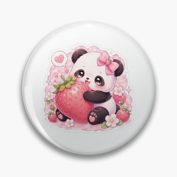 Item preview, Strawberry Panda Dreams Sticker designed and sold by blossomfun.