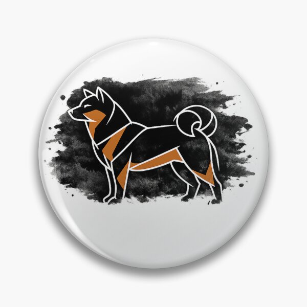 Item preview, Abstract Ink and Line Art Akita Inu designed and sold by tineldesign.