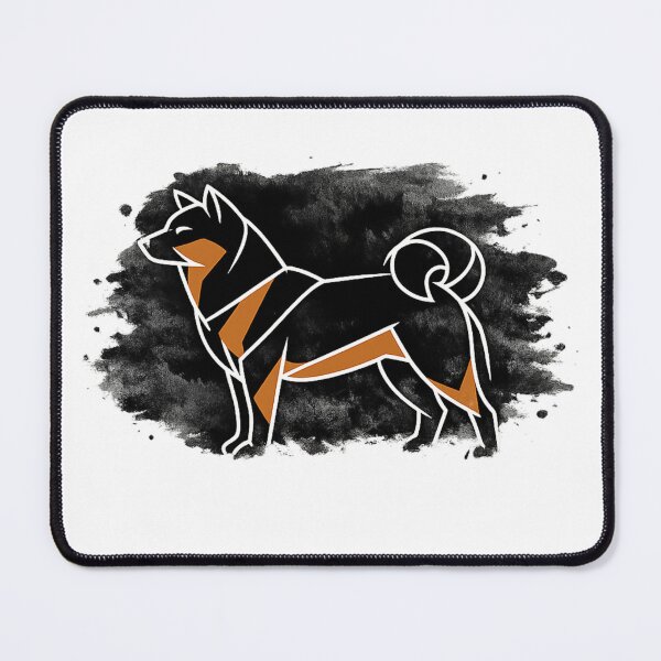 Item preview, Abstract Ink and Line Art Akita Inu designed and sold by tineldesign.