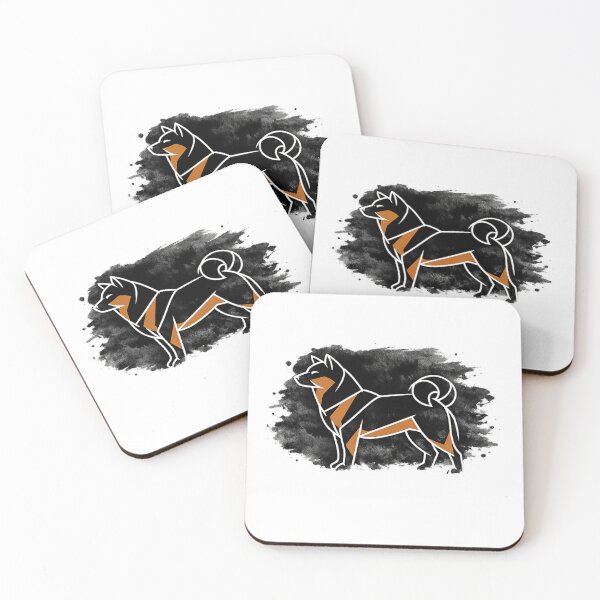 Item preview, Abstract Ink and Line Art Akita Inu designed and sold by tineldesign.