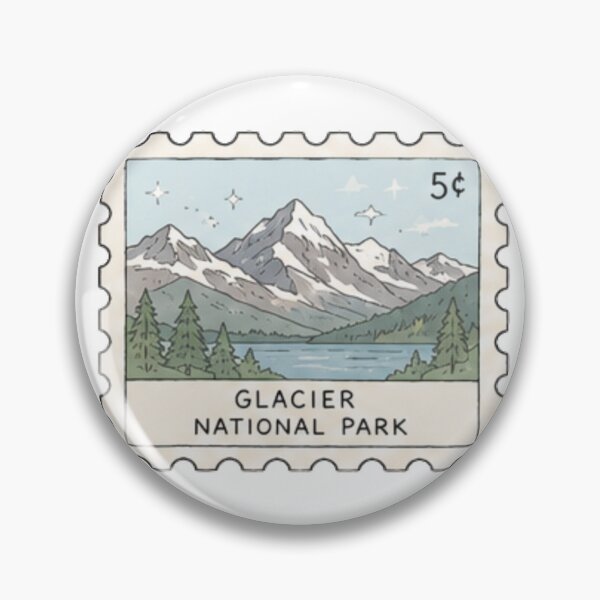 Item preview, Glacier National Park Stamp designed and sold by Aquabat25.