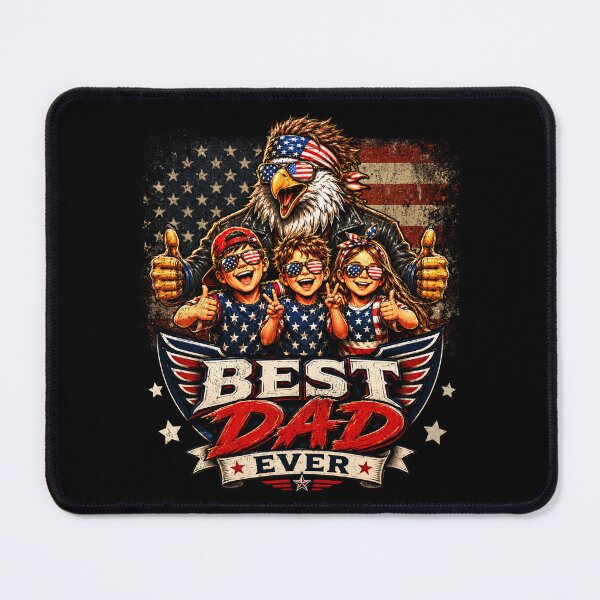 Item preview, Best DAD Ever 4th of July America US Patriotic Eagle 250 USA designed and sold by BlightedArt.